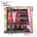 ZH2899 Makeup set with eyeshadow, lip stick and lip gloss and makeup brush packing in makup boxes